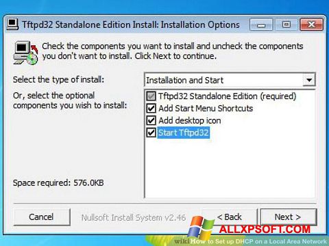 Screenshot Tftpd32 Windows XP