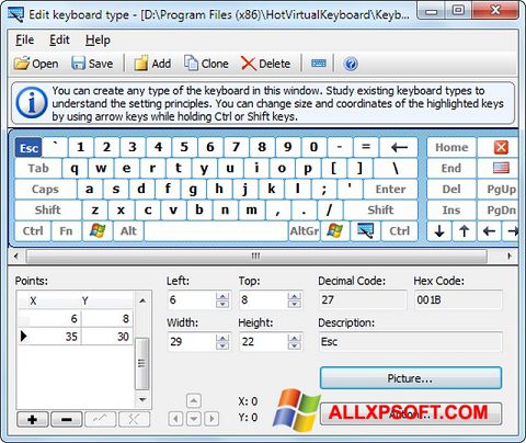 Screenshot Virtual Keyboard Windows XP