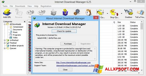 Screenshot Internet Download Manager Windows XP