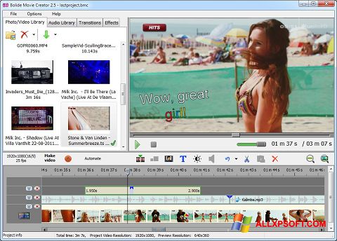 Screenshot Bolide Movie Creator Windows XP