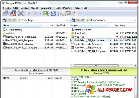 Screenshot FlashFXP Windows XP