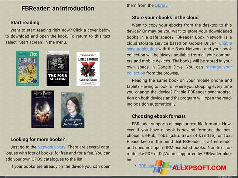 Screenshot FBReader Windows XP