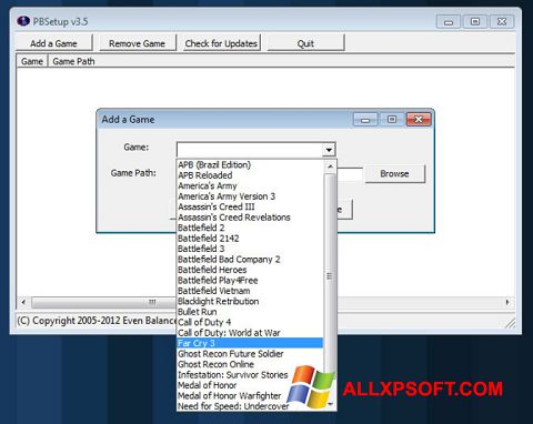 Screenshot PunkBuster Windows XP