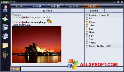 Screenshot CommFort Windows XP