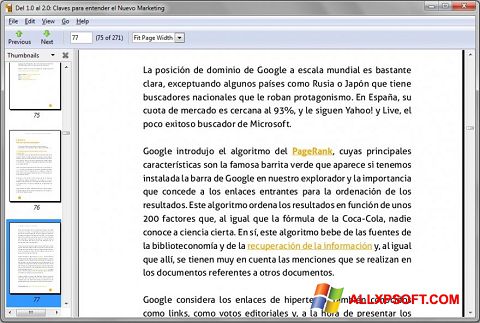 Screenshot Evince Windows XP