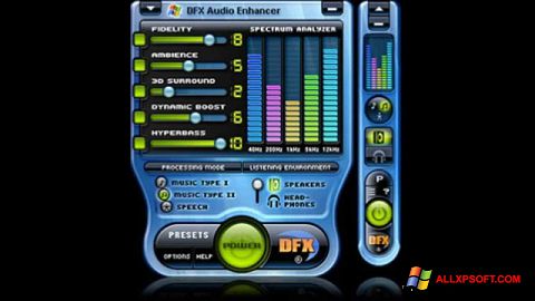 Screenshot DFX Audio Enhancer Windows XP